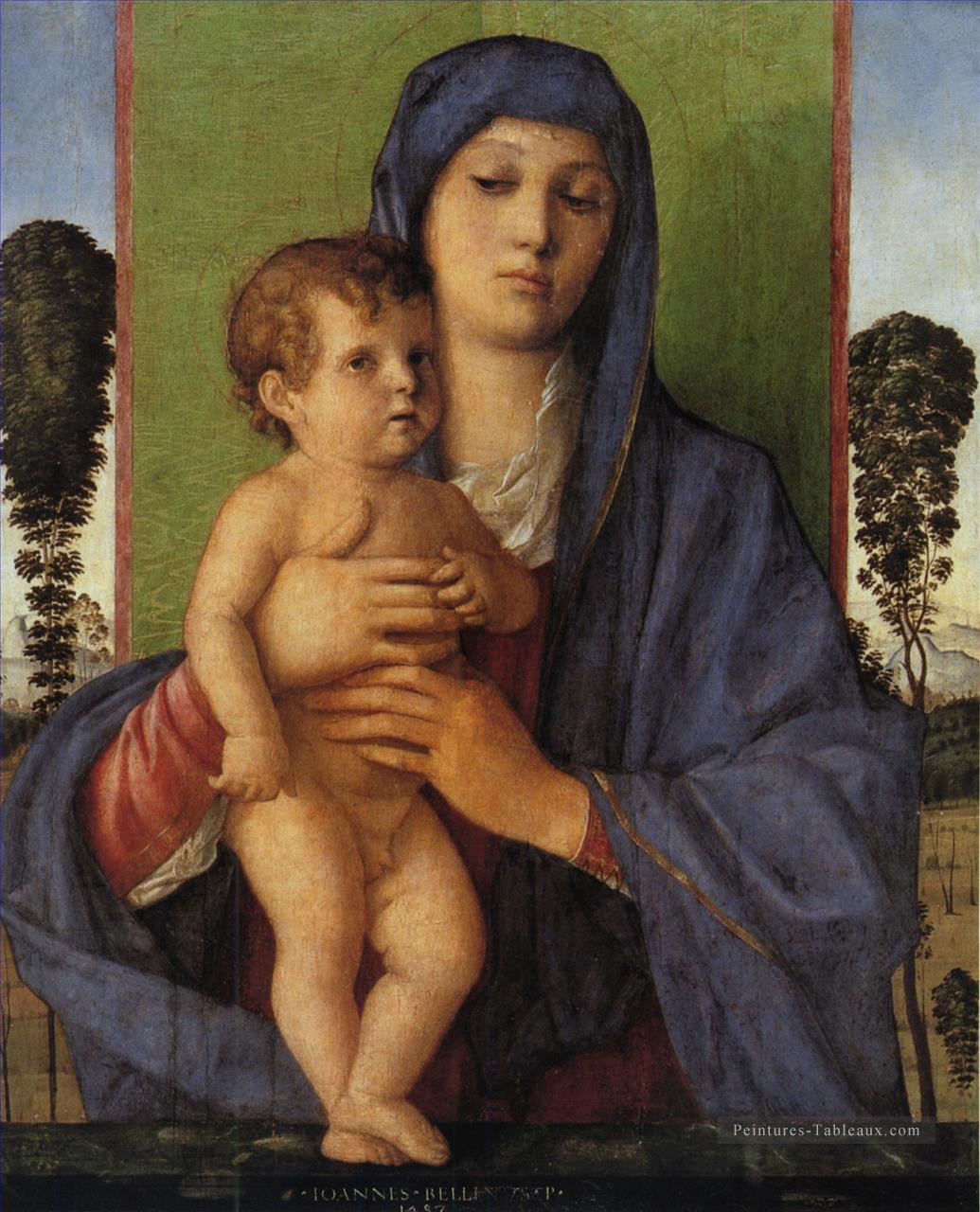 Madonna degli alberetti Renaissance Giovanni Bellini Peintures à l'huile